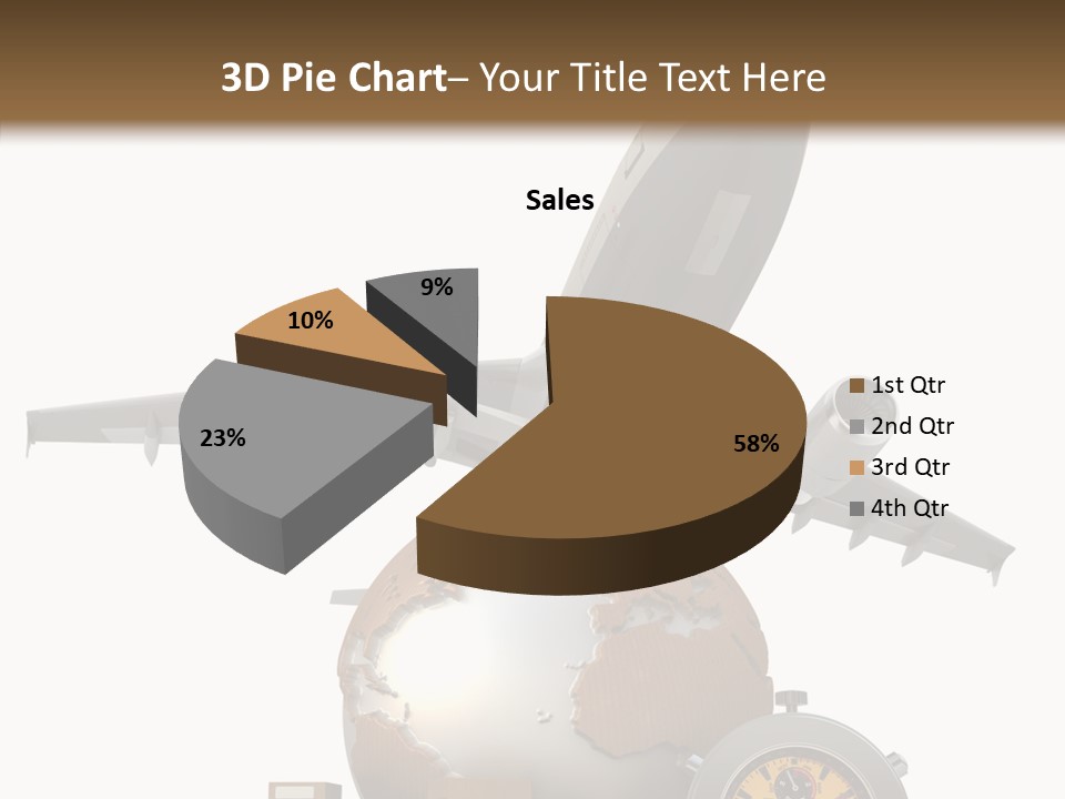 Isolated Cargo World Map PowerPoint Template