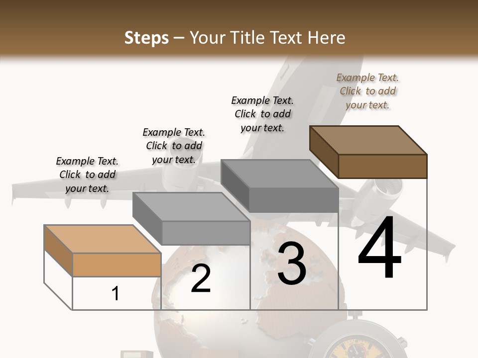 Isolated Cargo World Map PowerPoint Template