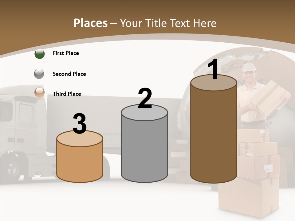 Isolated Conveyance Worldwide PowerPoint Template