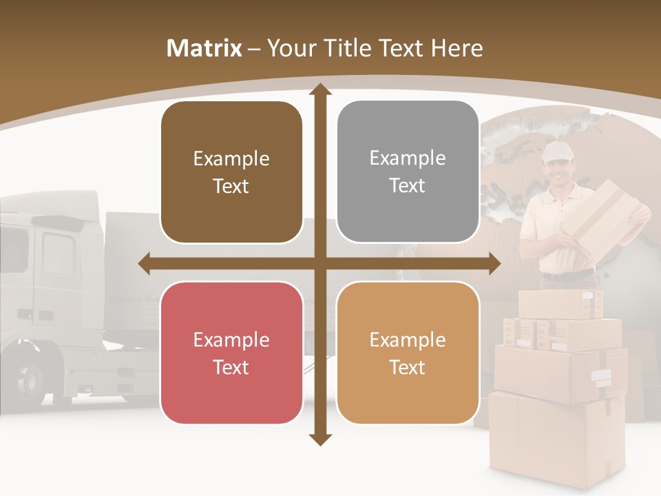 Isolated Conveyance Worldwide PowerPoint Template