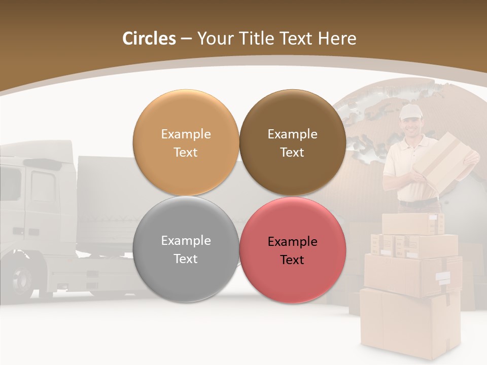 Isolated Conveyance Worldwide PowerPoint Template