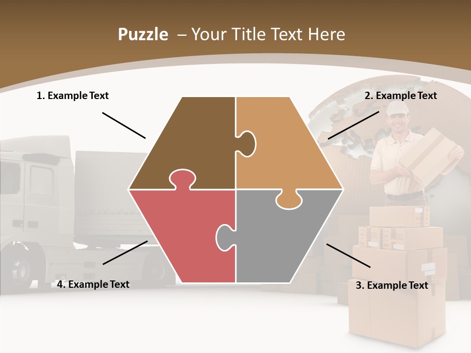 Isolated Conveyance Worldwide PowerPoint Template
