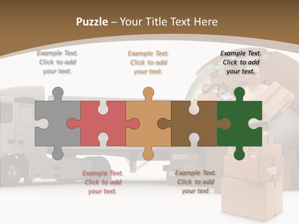 Isolated Conveyance Worldwide PowerPoint Template