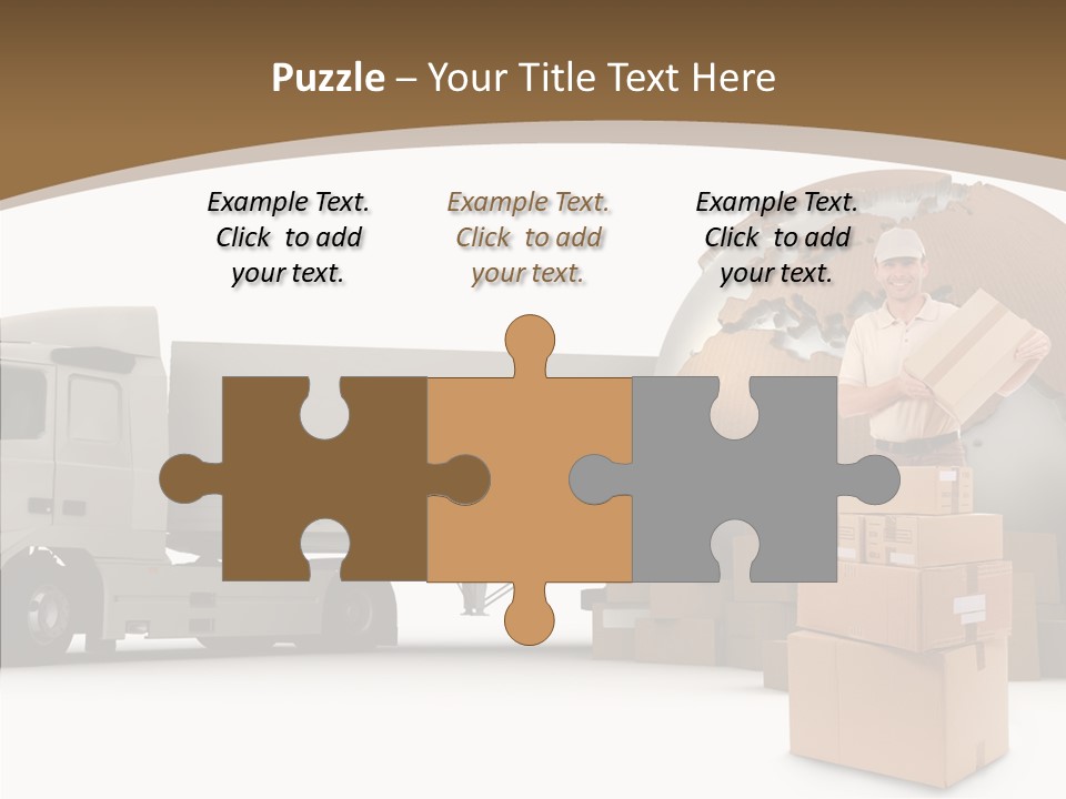 Isolated Conveyance Worldwide PowerPoint Template