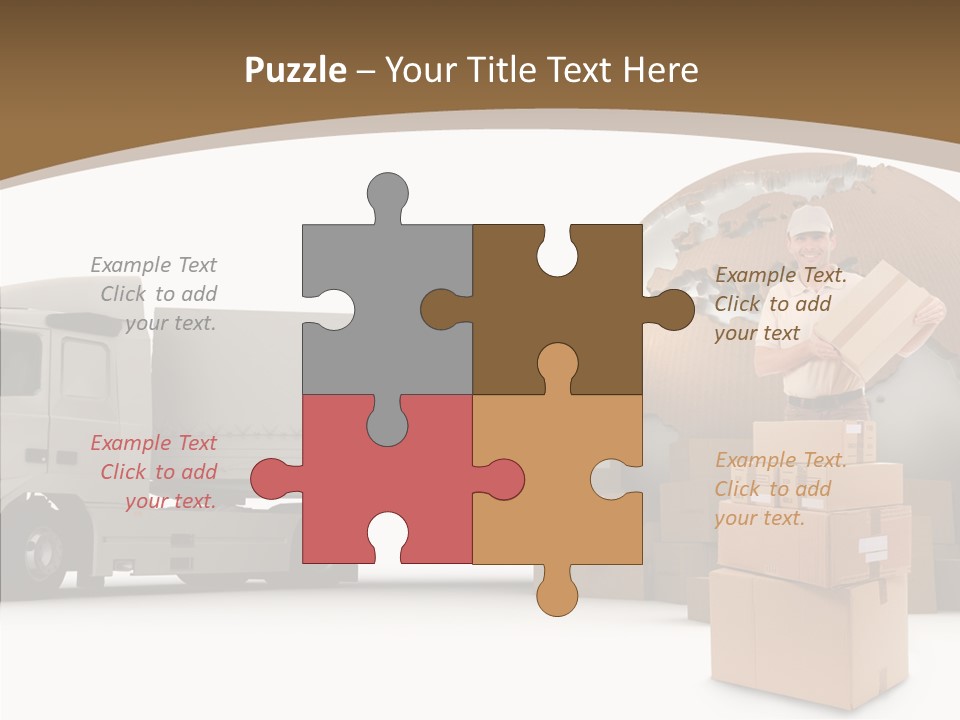 Isolated Conveyance Worldwide PowerPoint Template