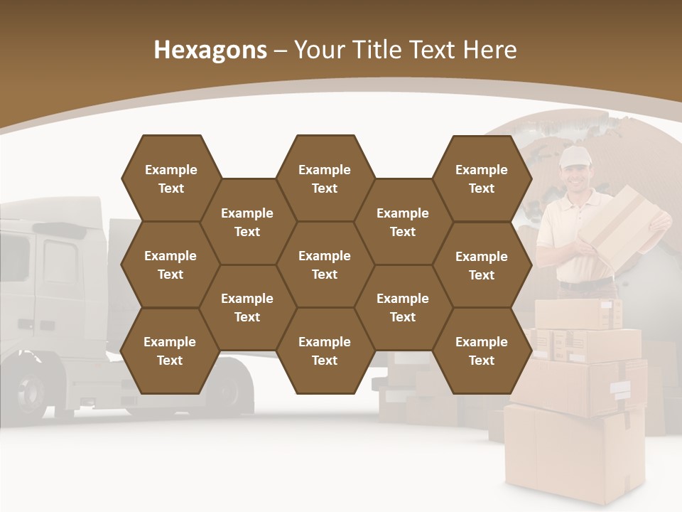 Isolated Conveyance Worldwide PowerPoint Template