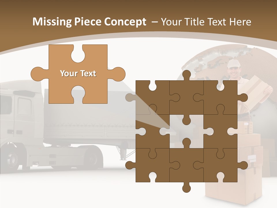 Isolated Conveyance Worldwide PowerPoint Template