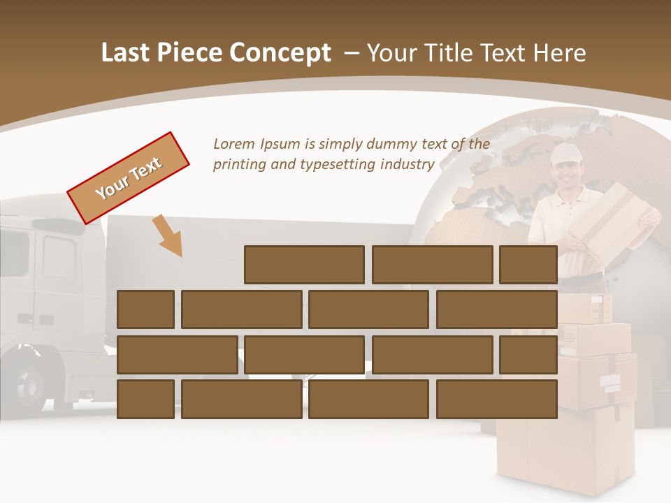 Isolated Conveyance Worldwide PowerPoint Template