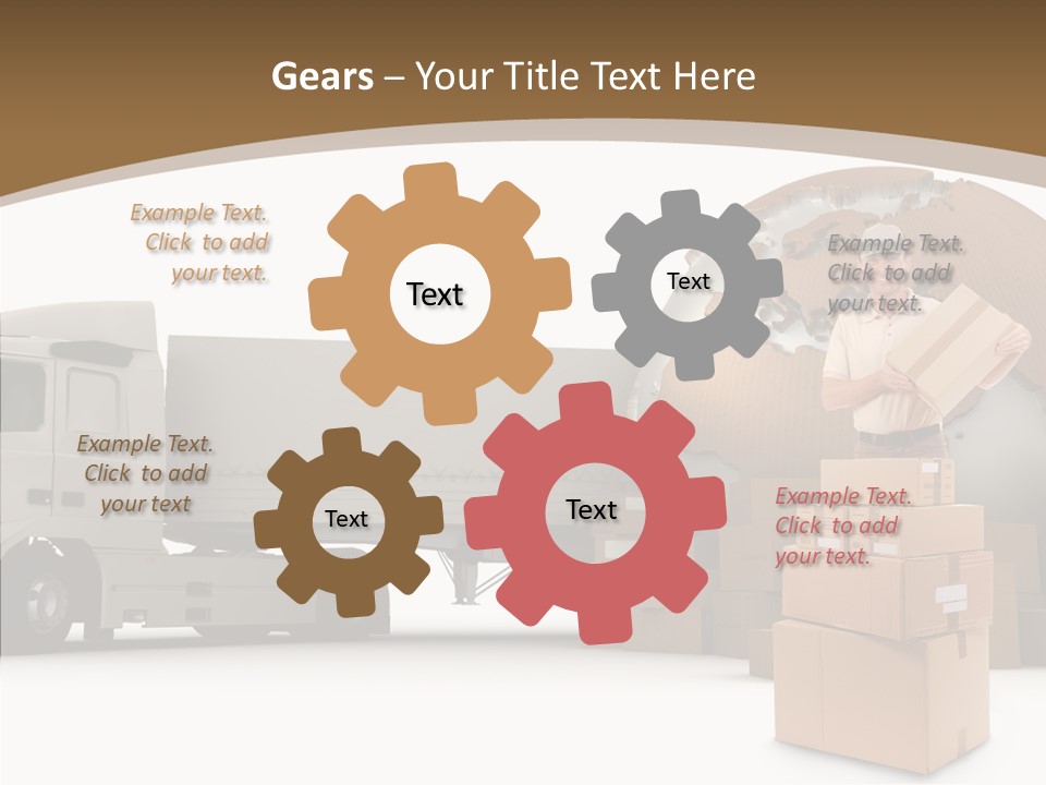 Isolated Conveyance Worldwide PowerPoint Template