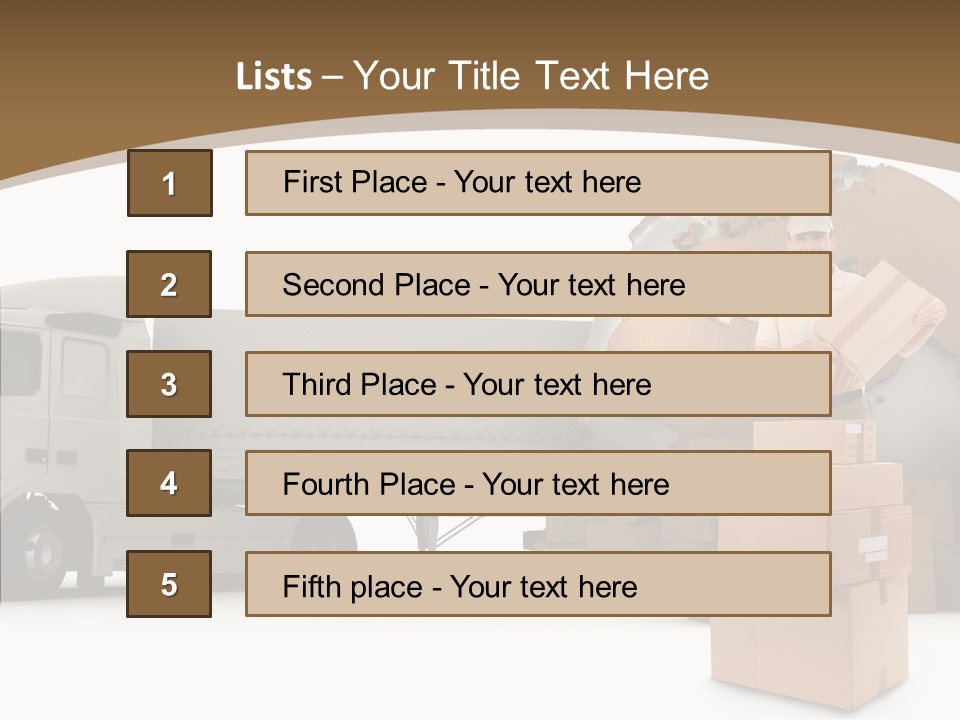 Isolated Conveyance Worldwide PowerPoint Template