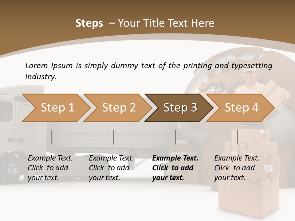 Isolated Conveyance Worldwide PowerPoint Template