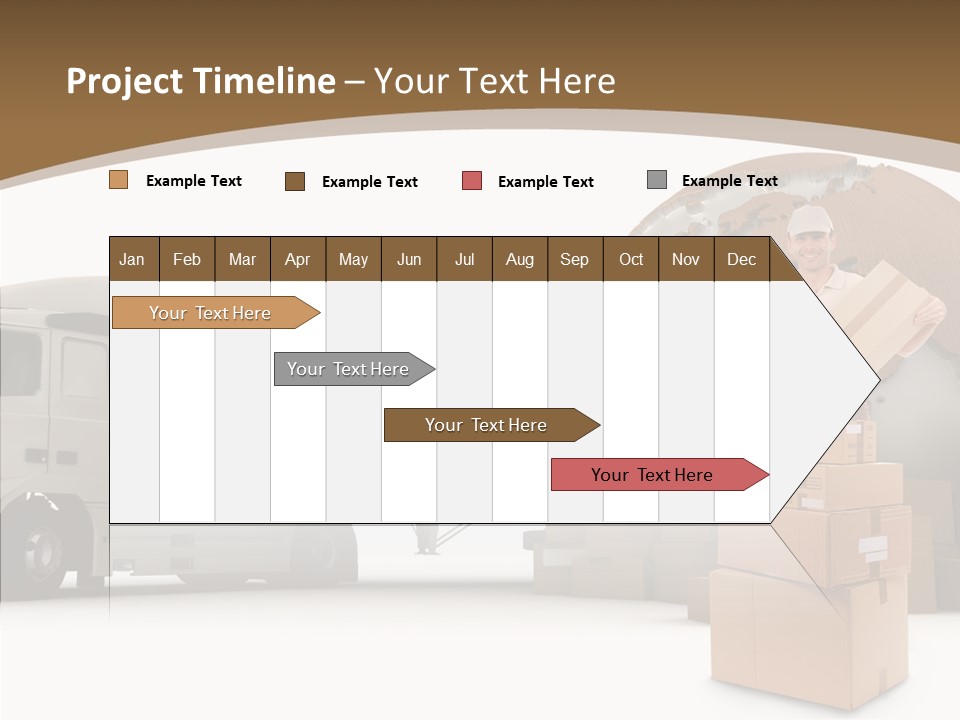 Isolated Conveyance Worldwide PowerPoint Template