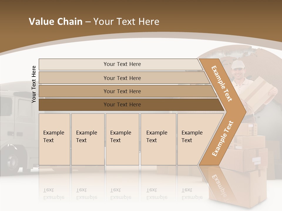 Isolated Conveyance Worldwide PowerPoint Template
