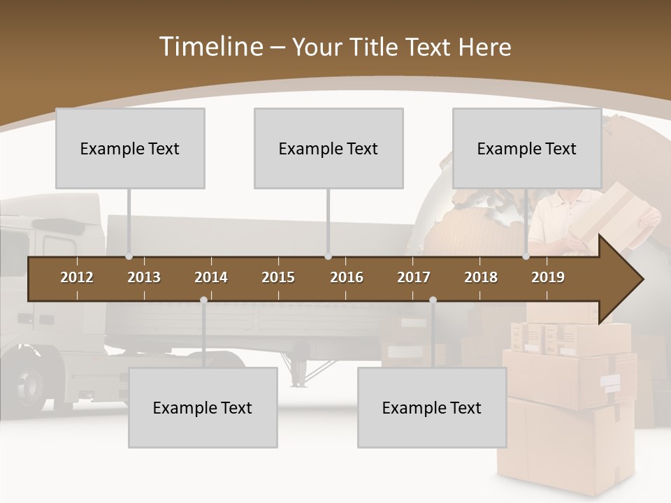 Isolated Conveyance Worldwide PowerPoint Template