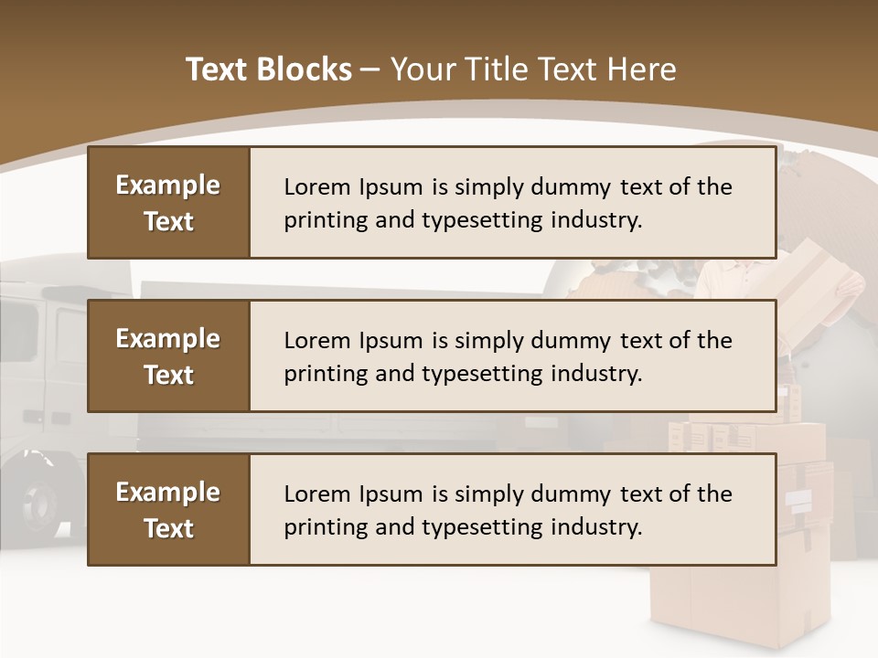 Isolated Conveyance Worldwide PowerPoint Template