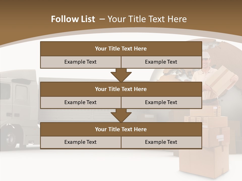 Isolated Conveyance Worldwide PowerPoint Template