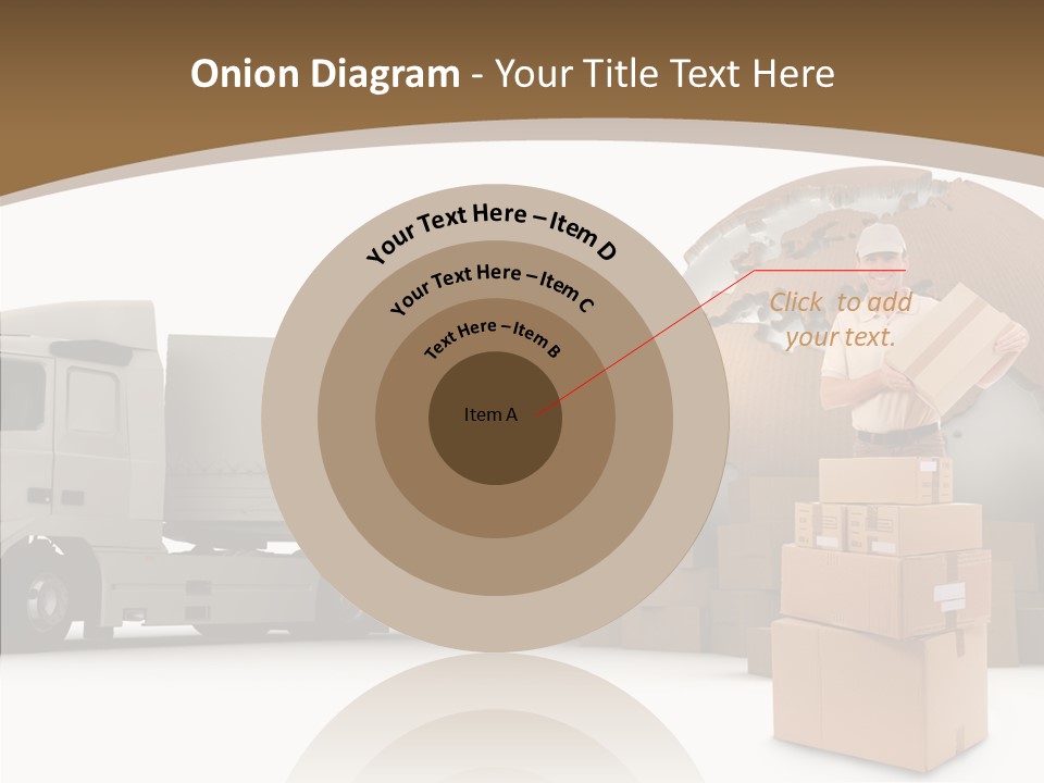 Isolated Conveyance Worldwide PowerPoint Template