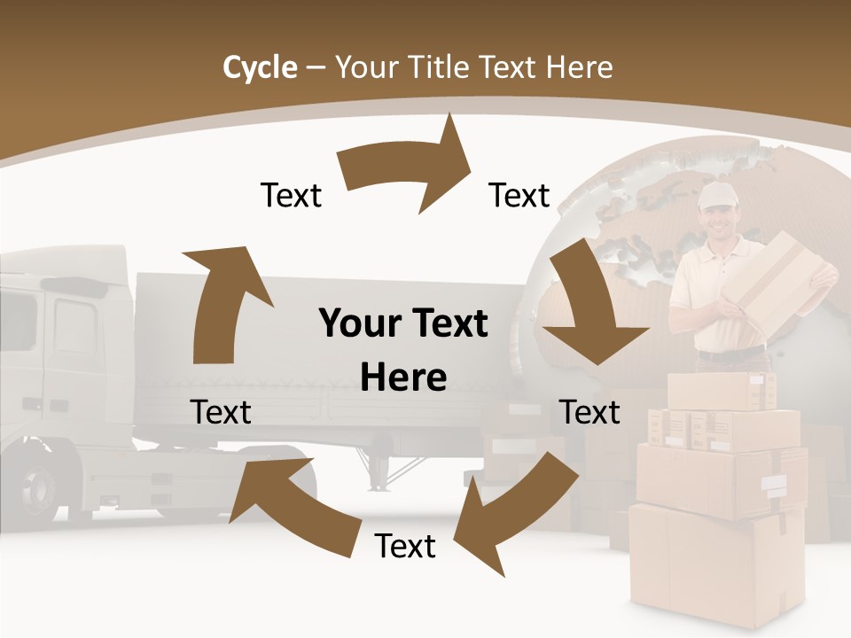 Isolated Conveyance Worldwide PowerPoint Template