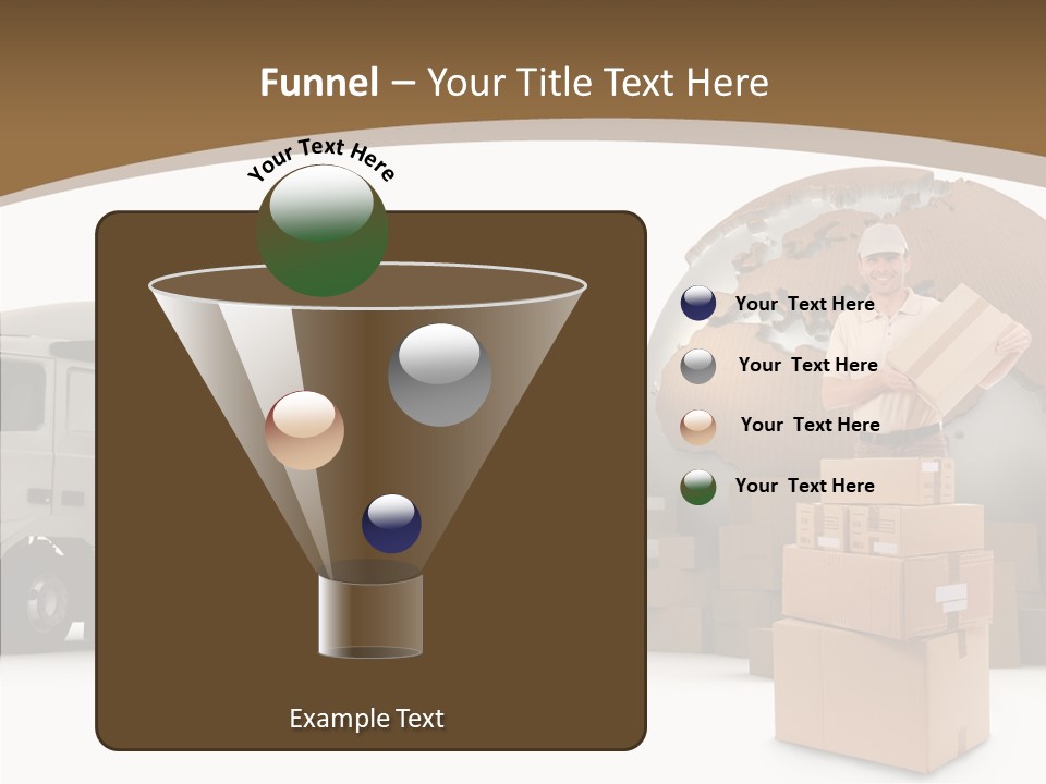 Isolated Conveyance Worldwide PowerPoint Template