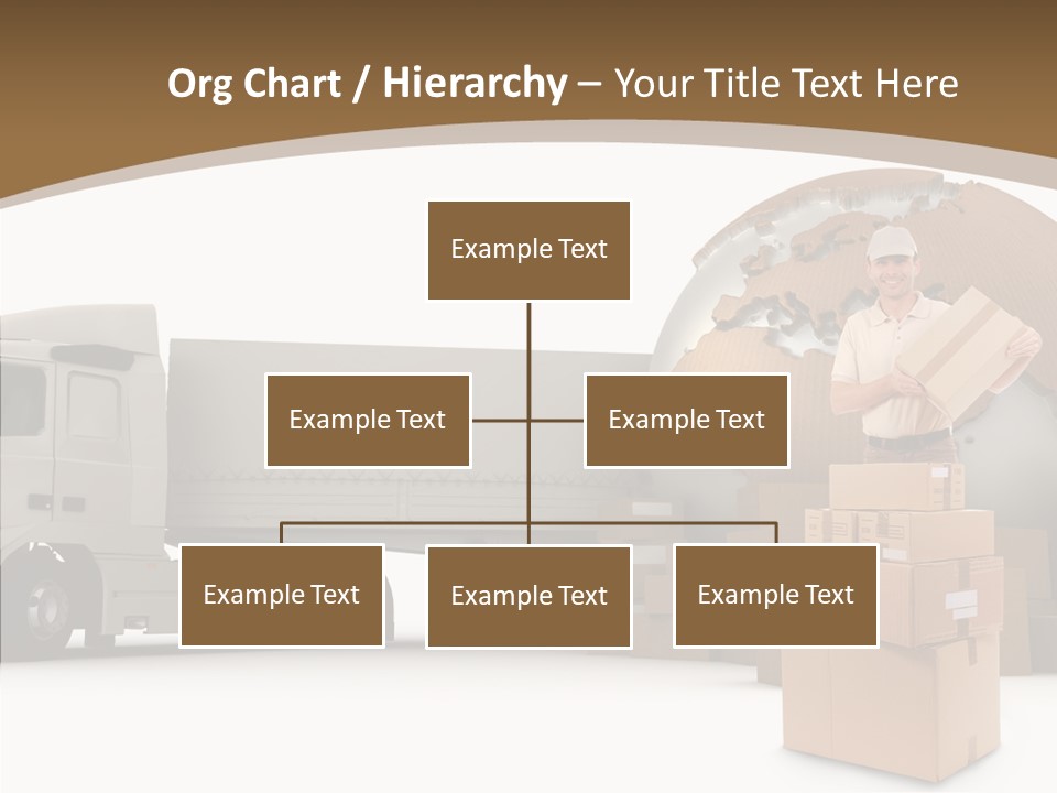 Isolated Conveyance Worldwide PowerPoint Template