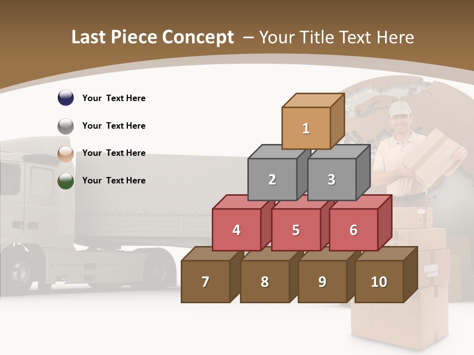 Isolated Conveyance Worldwide PowerPoint Template