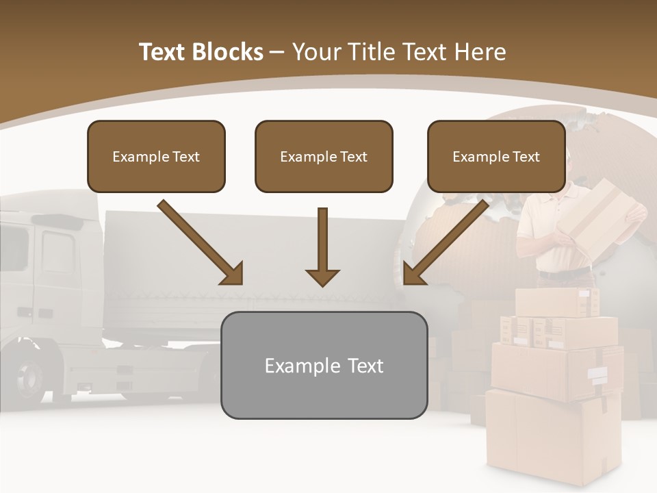 Isolated Conveyance Worldwide PowerPoint Template