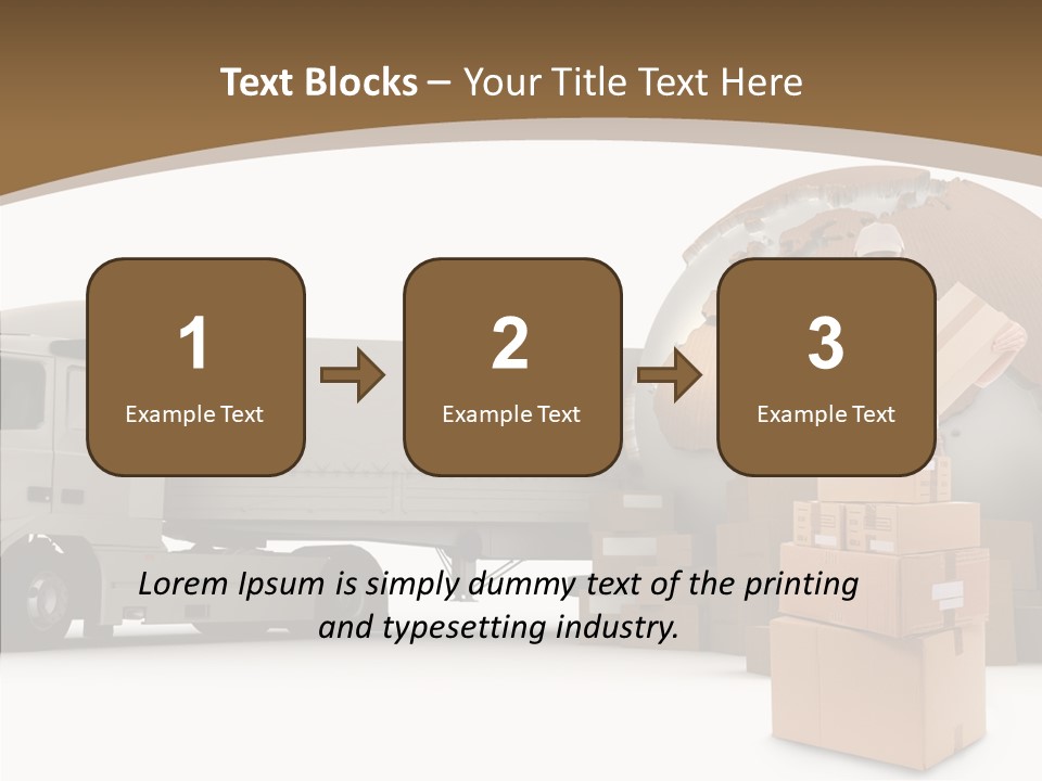 Isolated Conveyance Worldwide PowerPoint Template