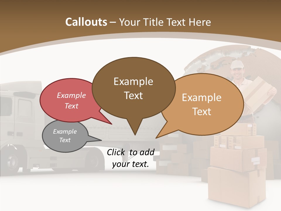 Isolated Conveyance Worldwide PowerPoint Template