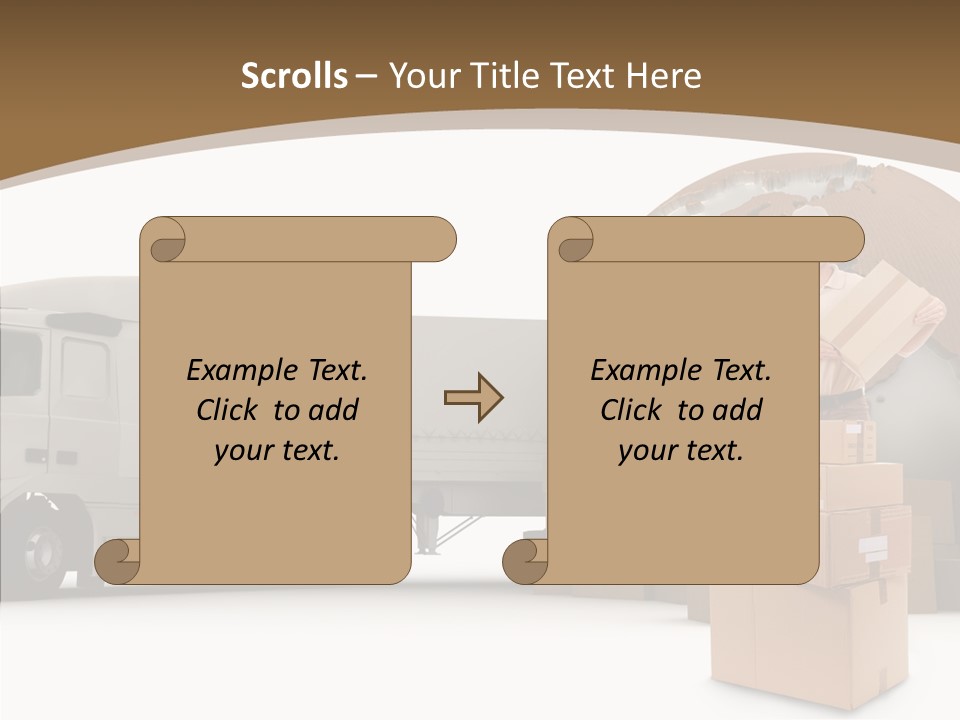 Isolated Conveyance Worldwide PowerPoint Template