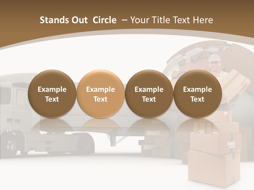 Isolated Conveyance Worldwide PowerPoint Template