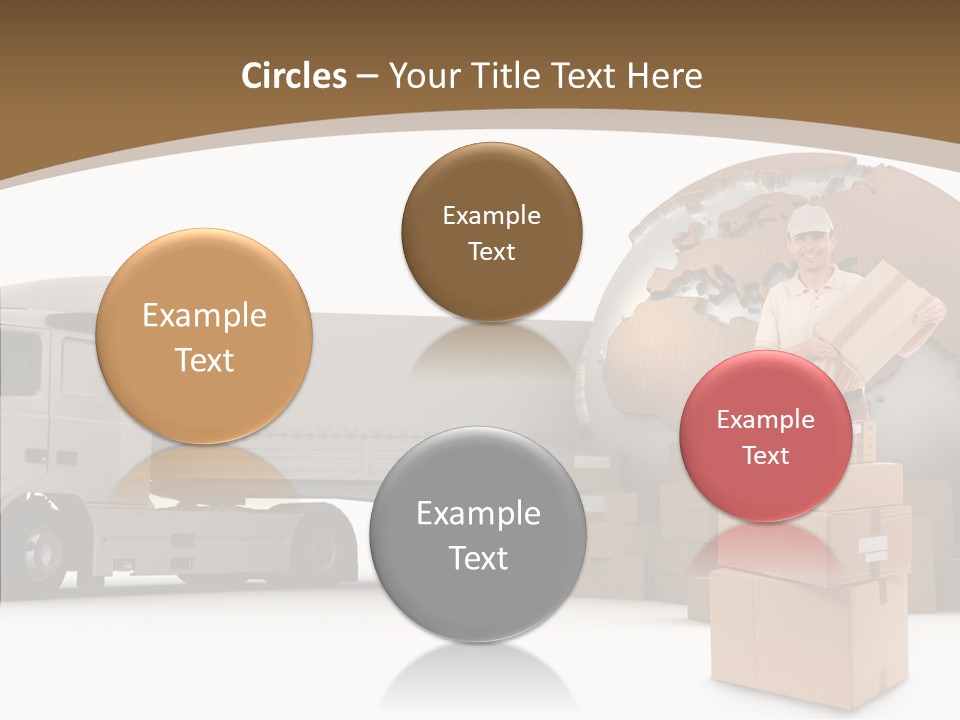 Isolated Conveyance Worldwide PowerPoint Template