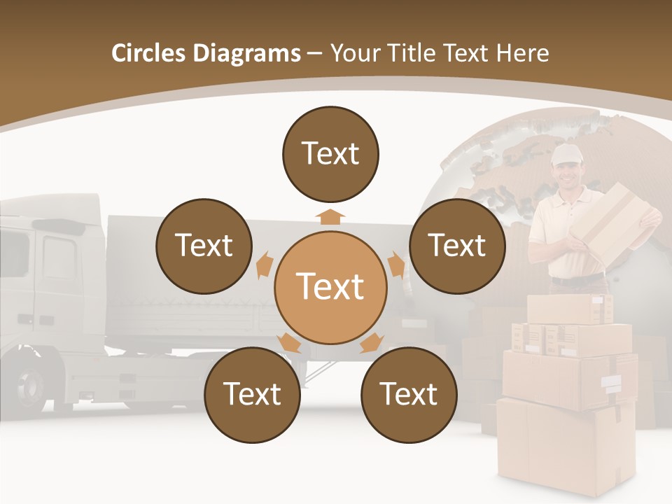 Isolated Conveyance Worldwide PowerPoint Template