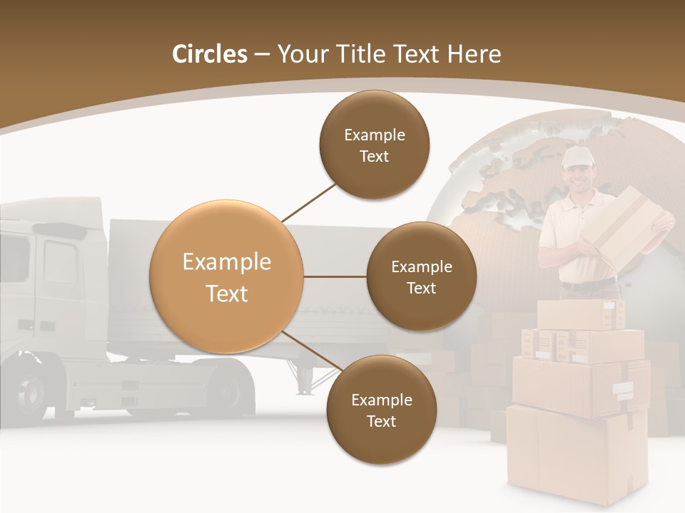 Isolated Conveyance Worldwide PowerPoint Template