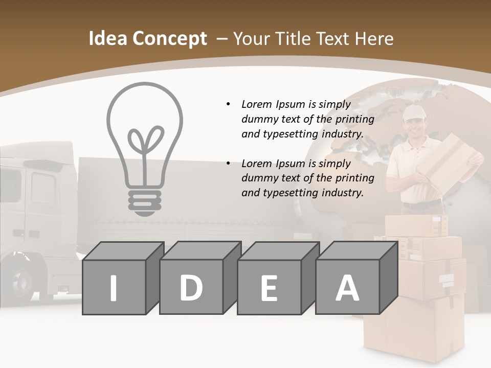 Isolated Conveyance Worldwide PowerPoint Template