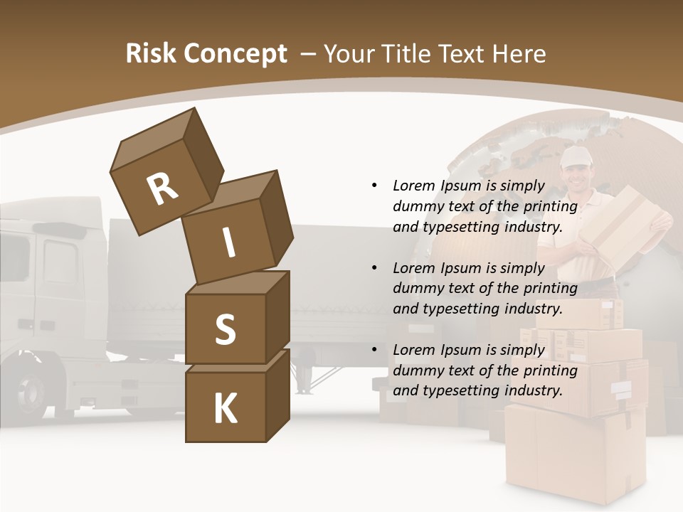 Isolated Conveyance Worldwide PowerPoint Template