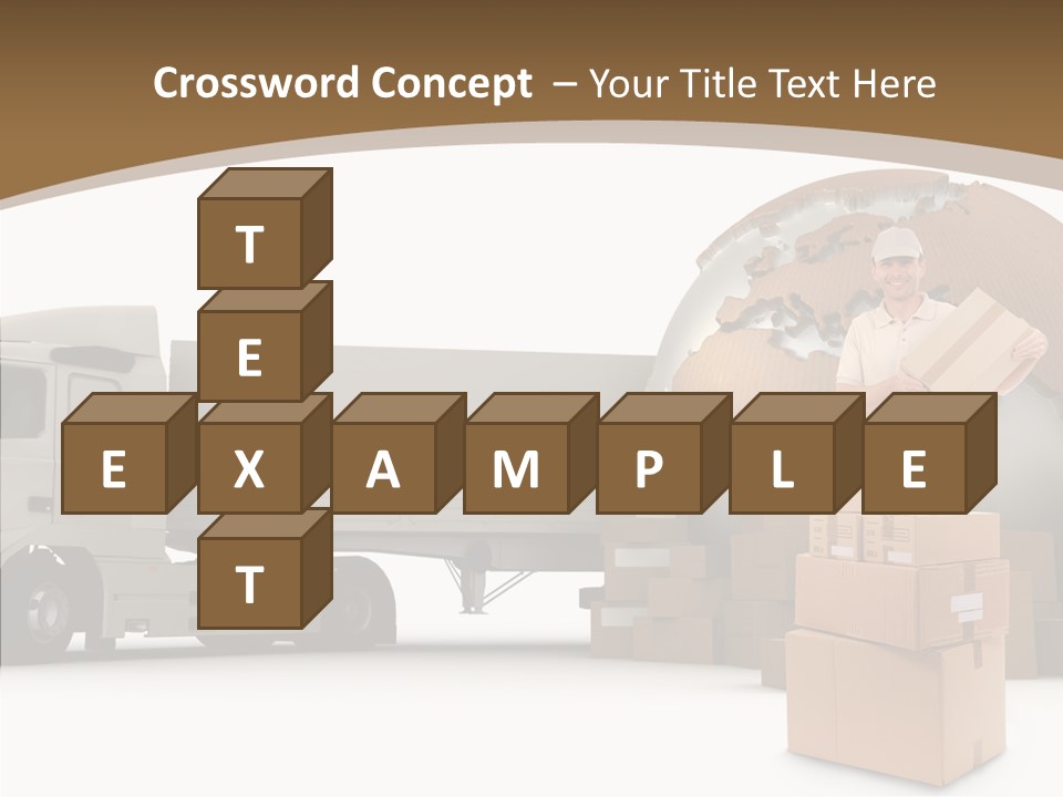 Isolated Conveyance Worldwide PowerPoint Template