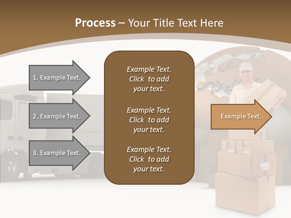 Isolated Conveyance Worldwide PowerPoint Template