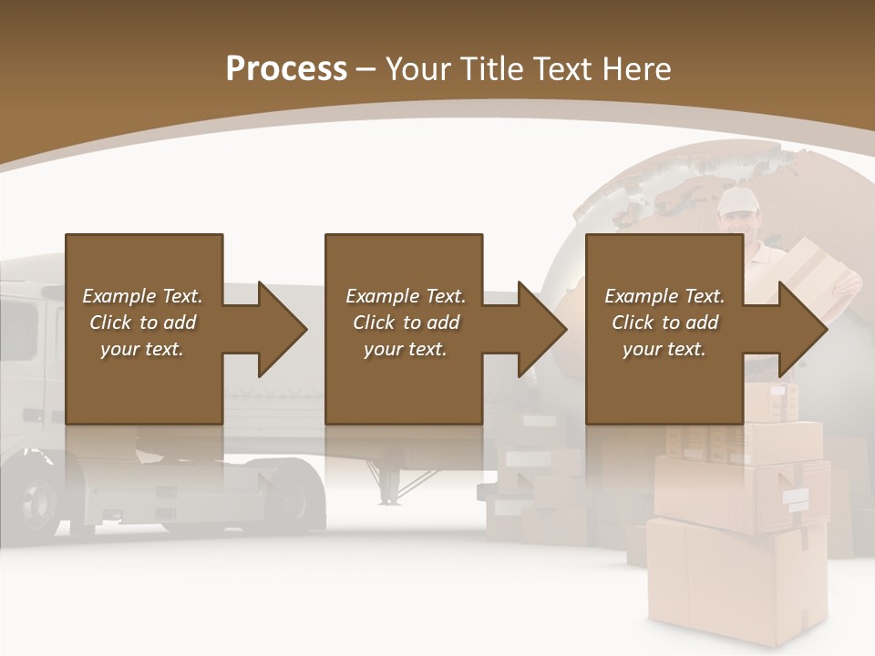 Isolated Conveyance Worldwide PowerPoint Template