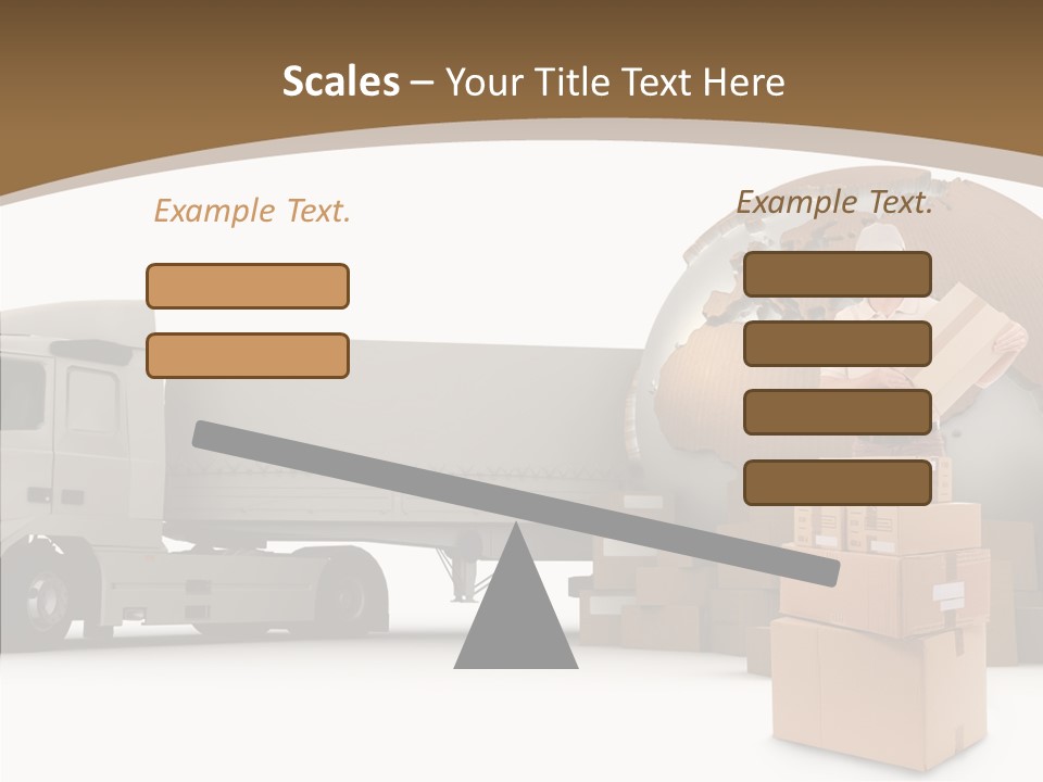Isolated Conveyance Worldwide PowerPoint Template