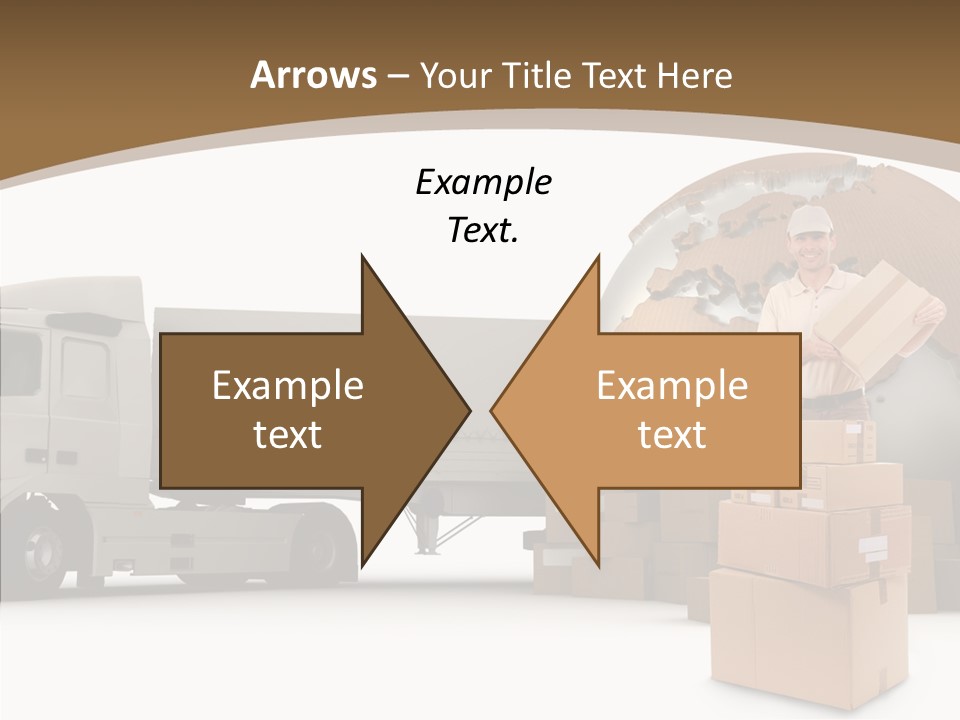 Isolated Conveyance Worldwide PowerPoint Template