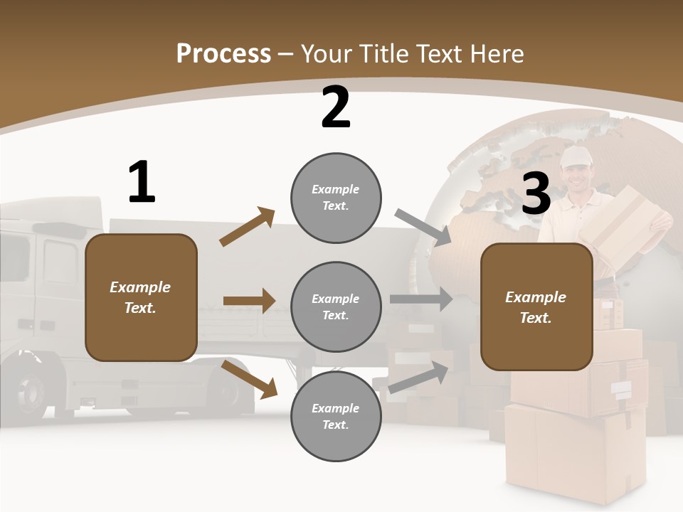 Isolated Conveyance Worldwide PowerPoint Template