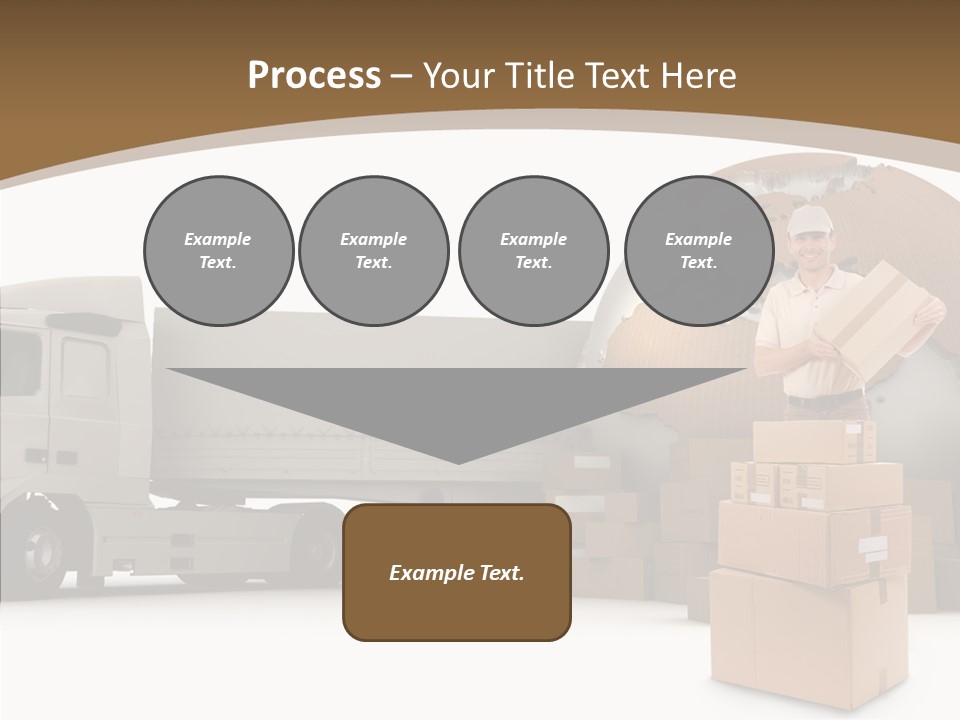 Isolated Conveyance Worldwide PowerPoint Template