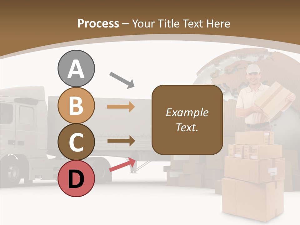 Isolated Conveyance Worldwide PowerPoint Template