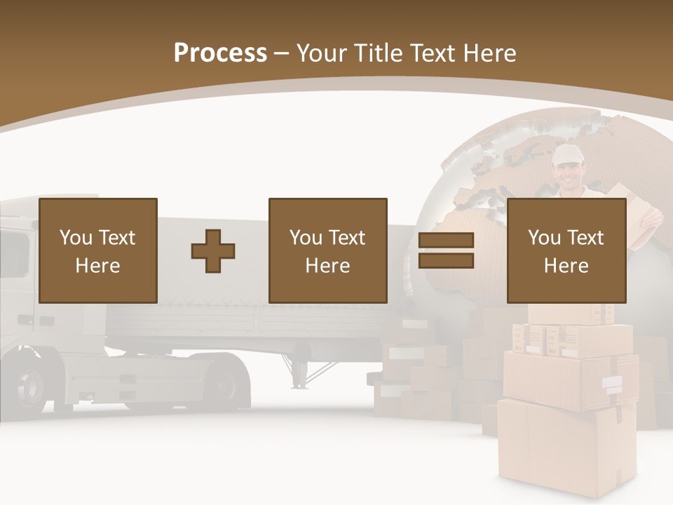 Isolated Conveyance Worldwide PowerPoint Template
