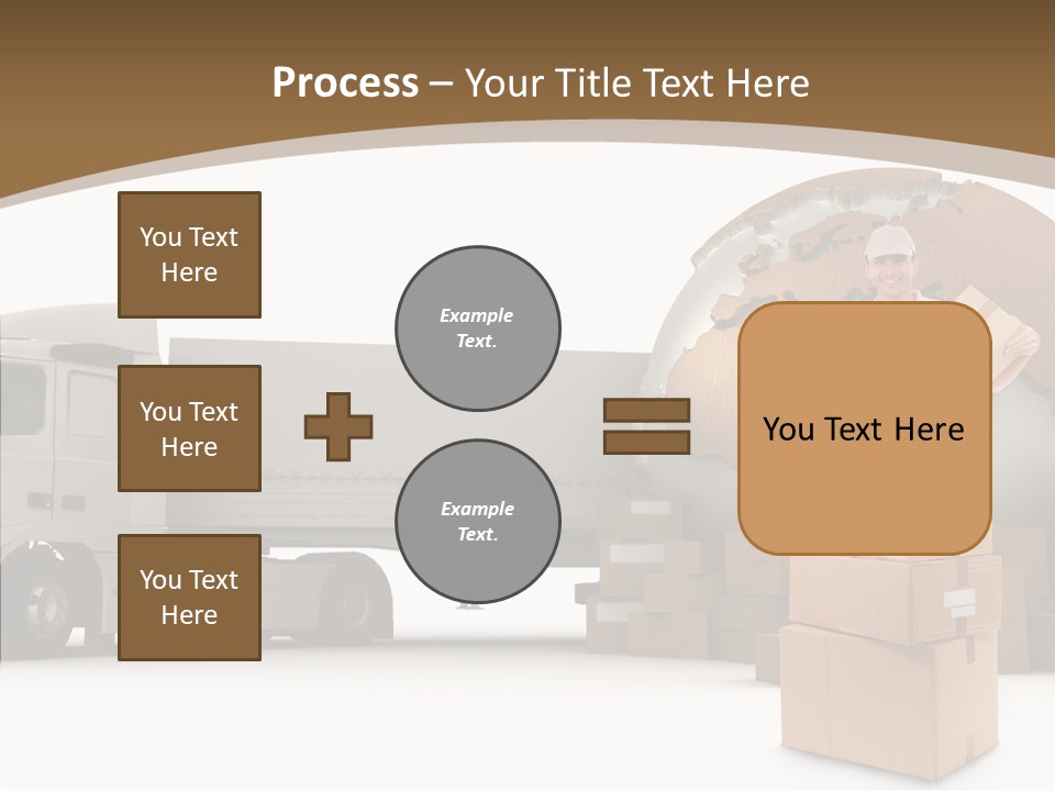 Isolated Conveyance Worldwide PowerPoint Template