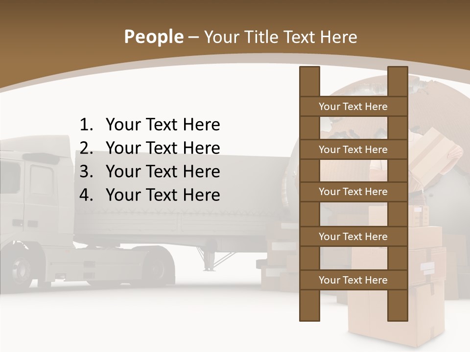 Isolated Conveyance Worldwide PowerPoint Template