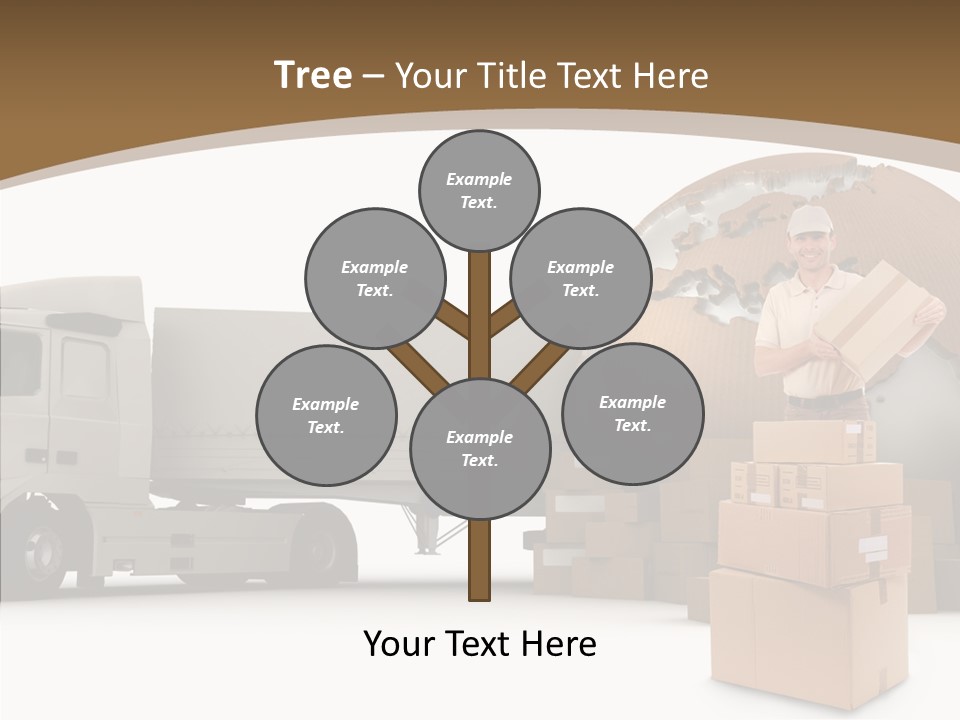 Isolated Conveyance Worldwide PowerPoint Template