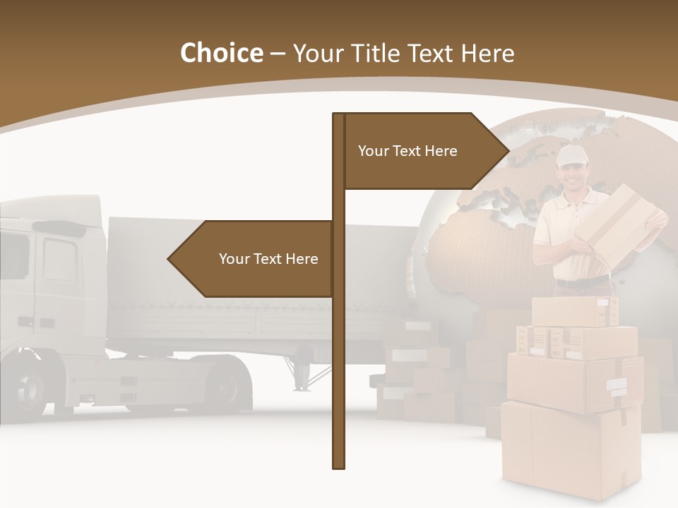 Isolated Conveyance Worldwide PowerPoint Template