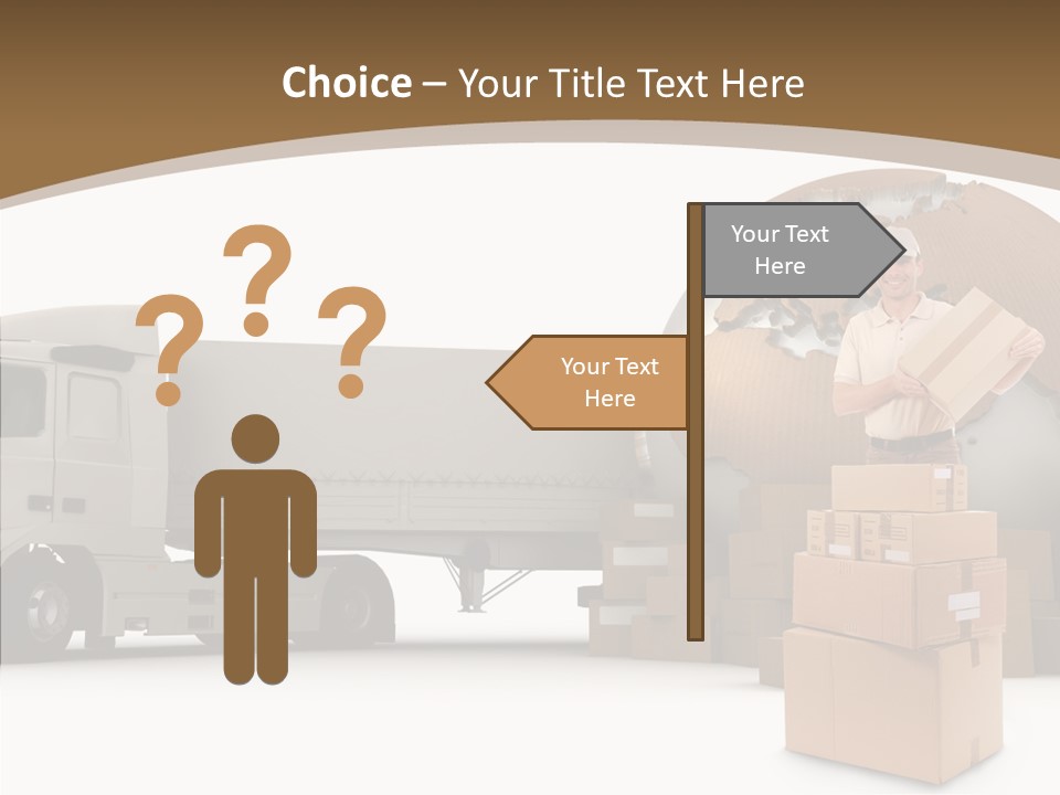 Isolated Conveyance Worldwide PowerPoint Template