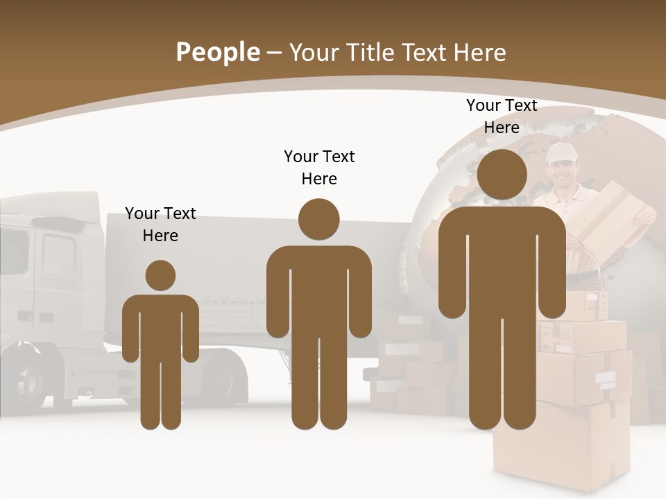 Isolated Conveyance Worldwide PowerPoint Template
